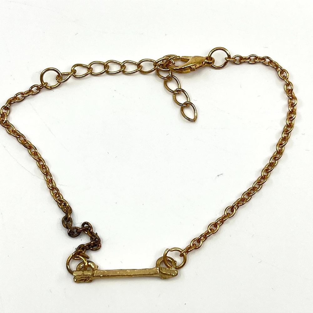 Vintage Gold Tone Arrow Charm Bracelet‎ Minimalist Y2K Dainty Link Chain Boho 8"